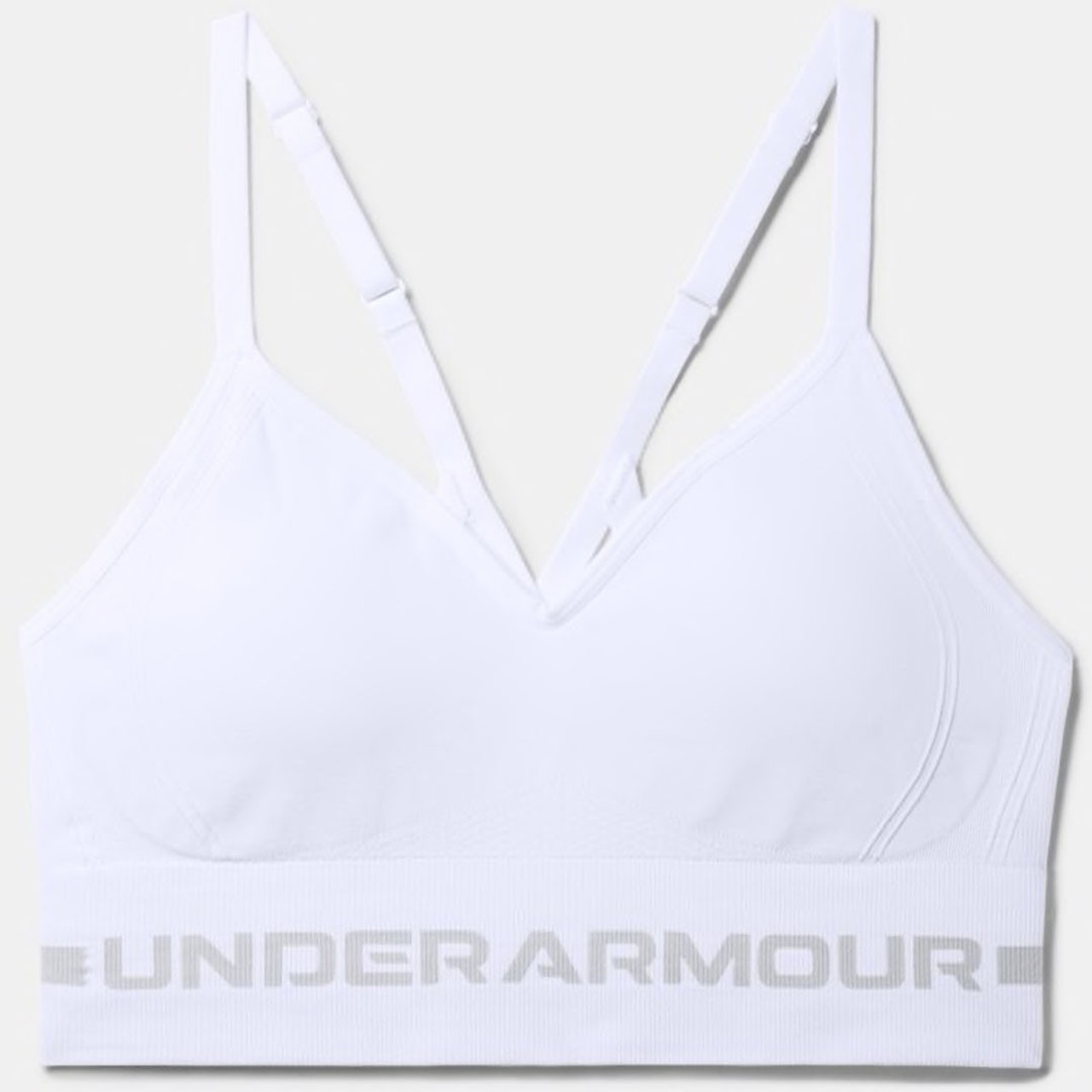 Under Armour Women's Seamless Low Long Bra - White - TYLER'S