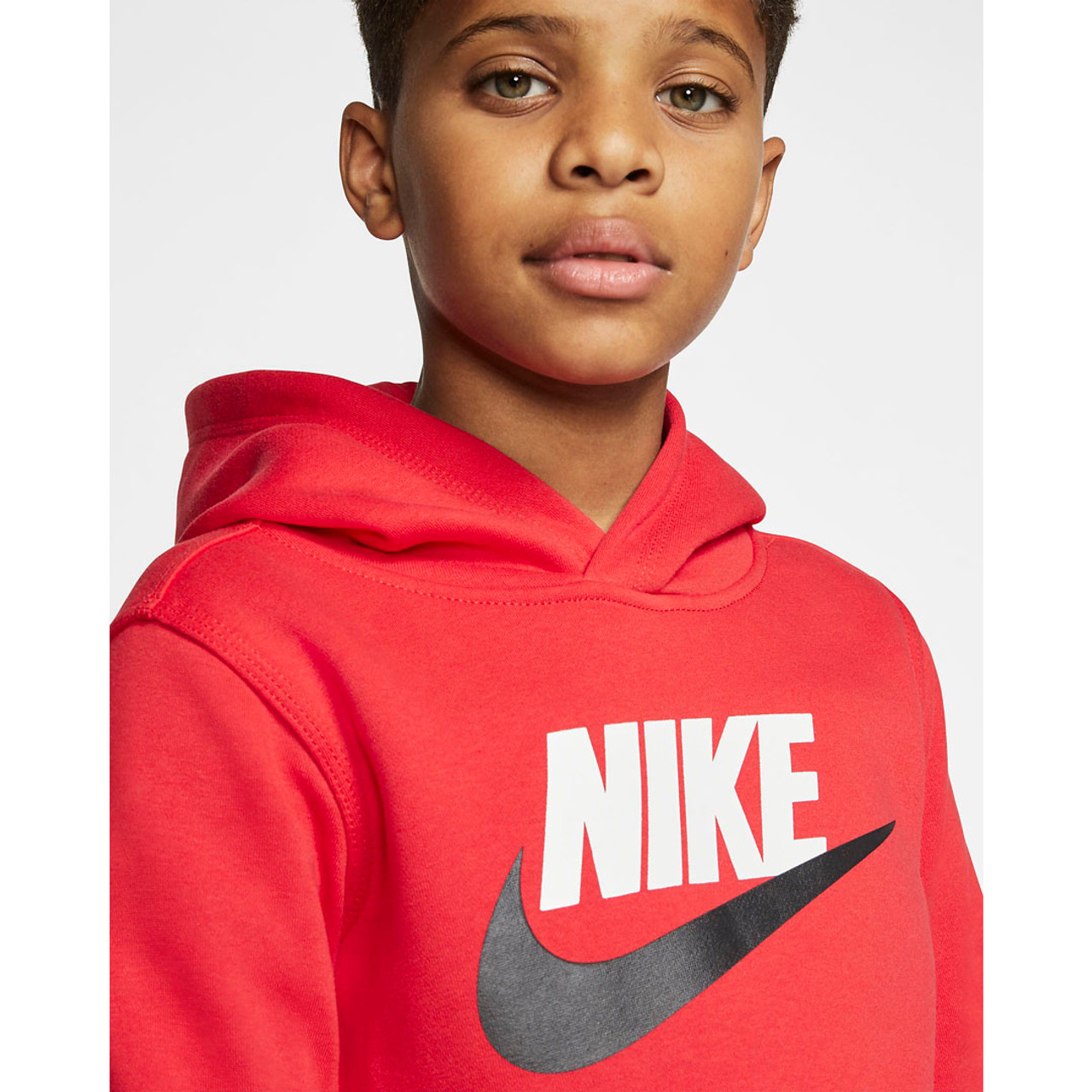 Nike Sportswear Club Fleece Boys' Hoodie - University Red - TYLER'S