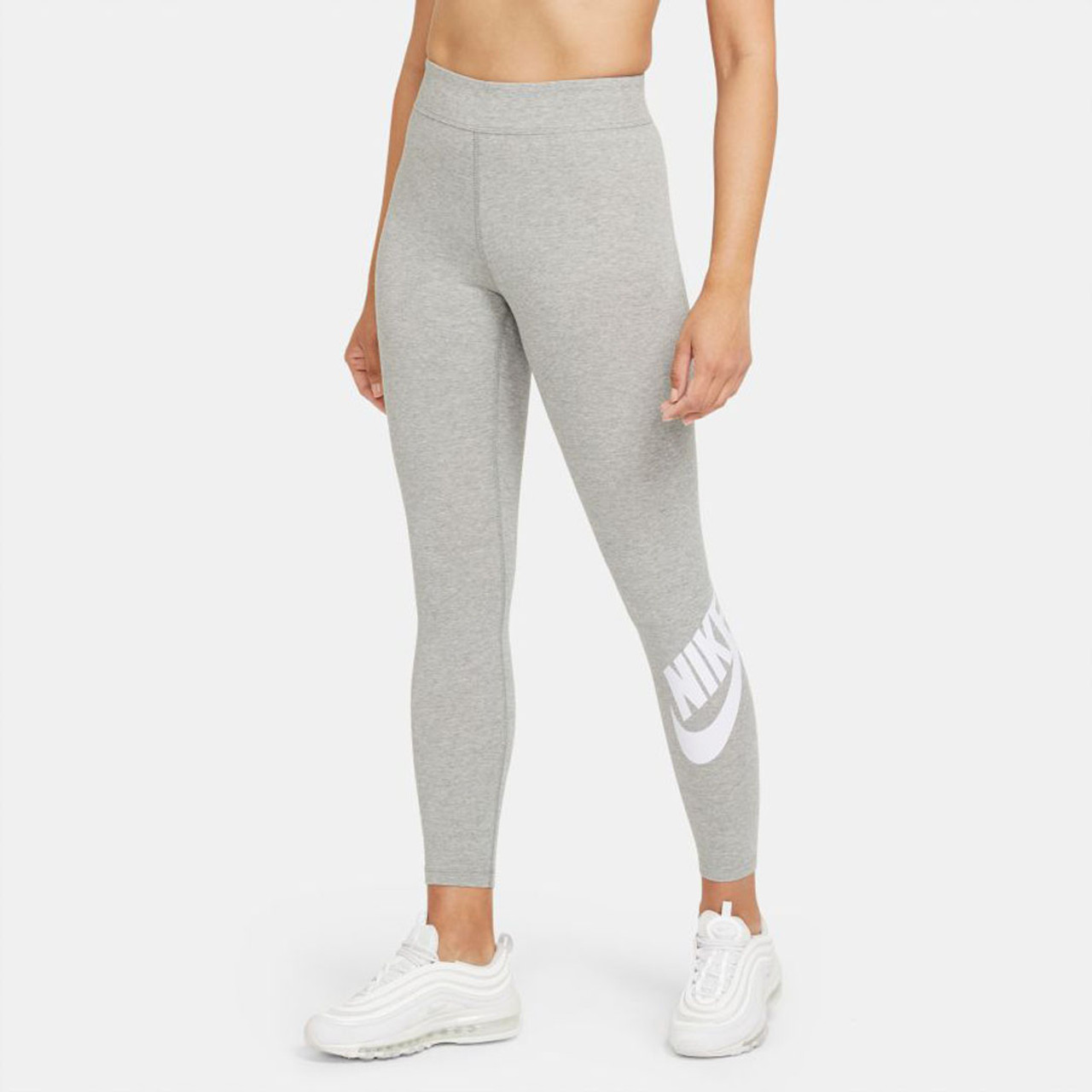 Gray leggings for women with maxi swoosh at the calf - NIKE - Pavidas