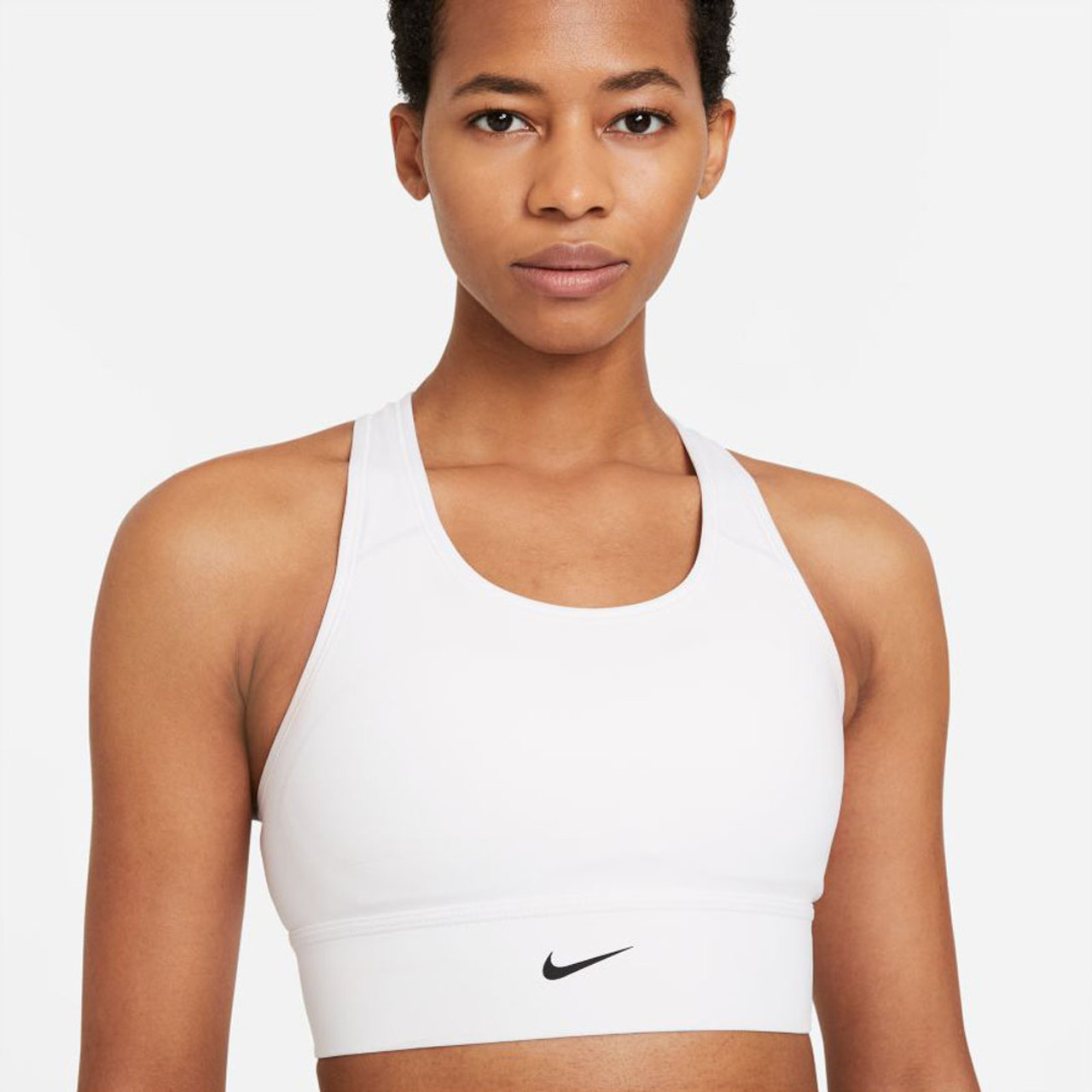 Nike Swoosh Women's Medium-Support Longline Sports Bra - White
