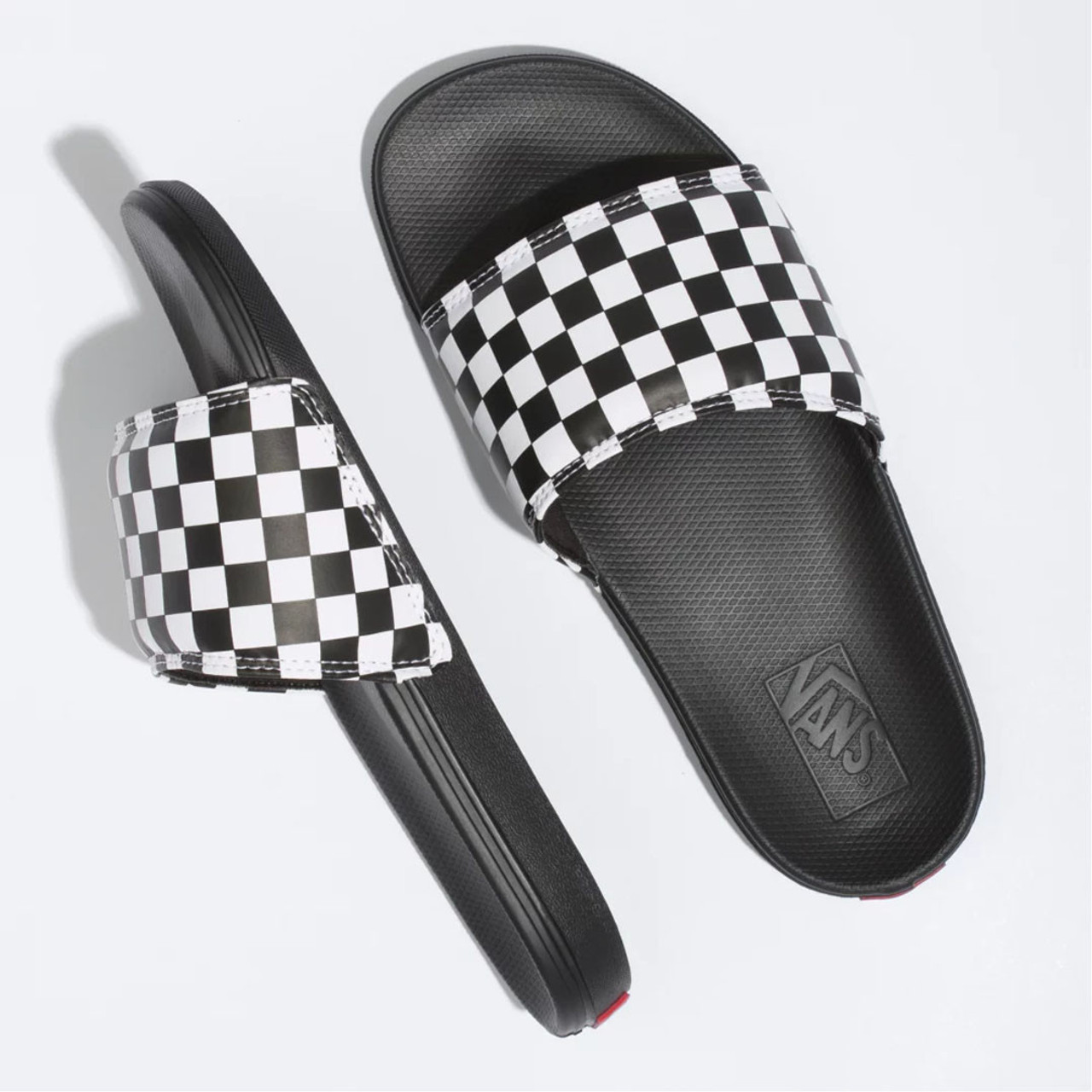 VANS★CHECKERBOARD LA COSTA SLIDE-ON★兼用 La Costa Checkerboard Slide-On Sandal in White / Black | Vans