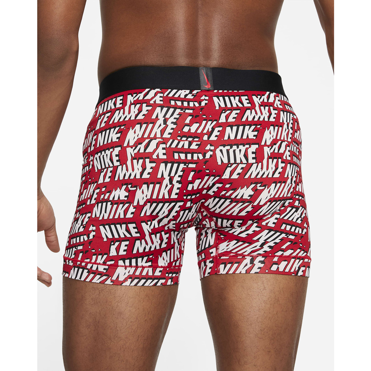 Nike Men's Essential Micro Boxer Briefs - University Red Logo Print ...