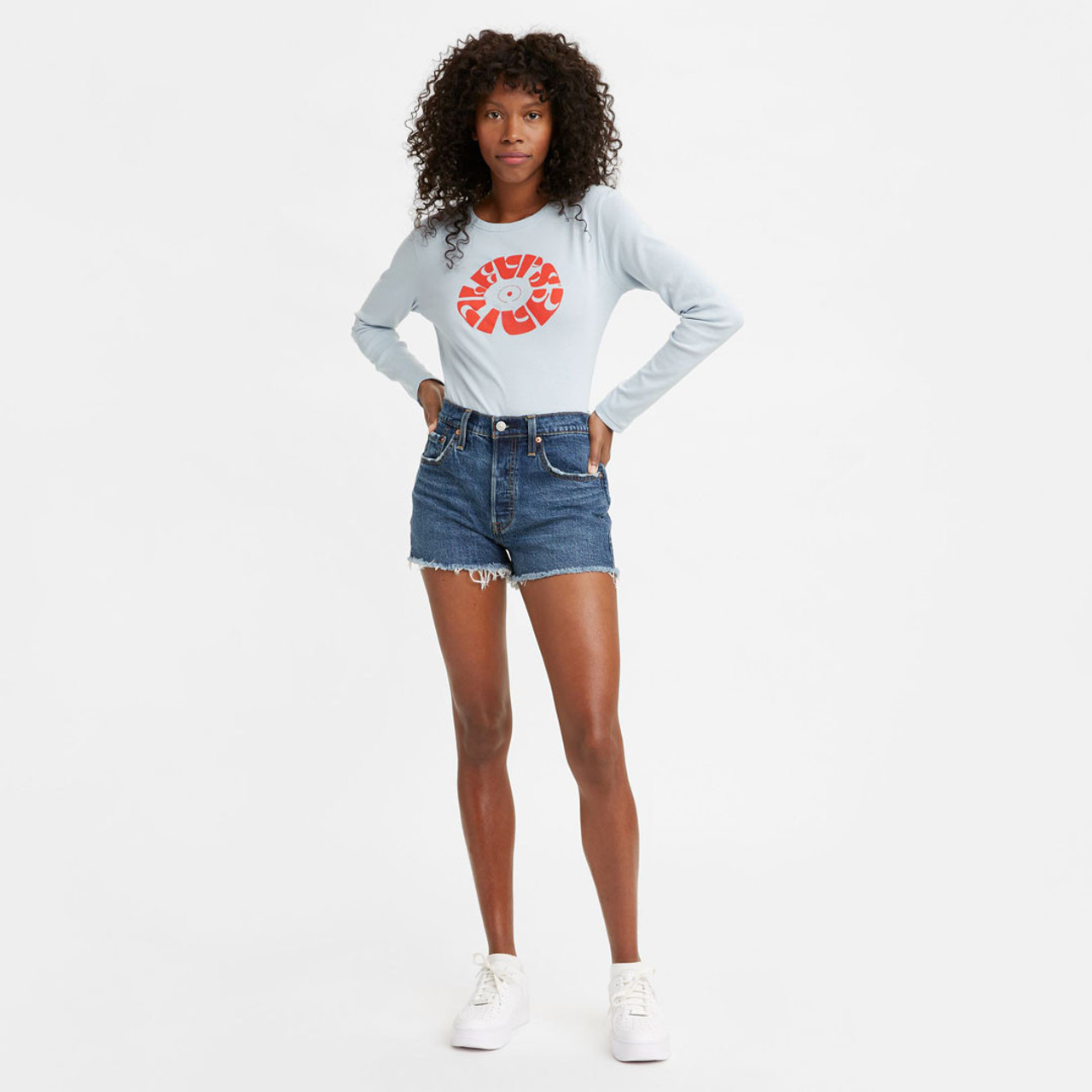 GANNI X Levi's High Waist Denim Shorts | Browns