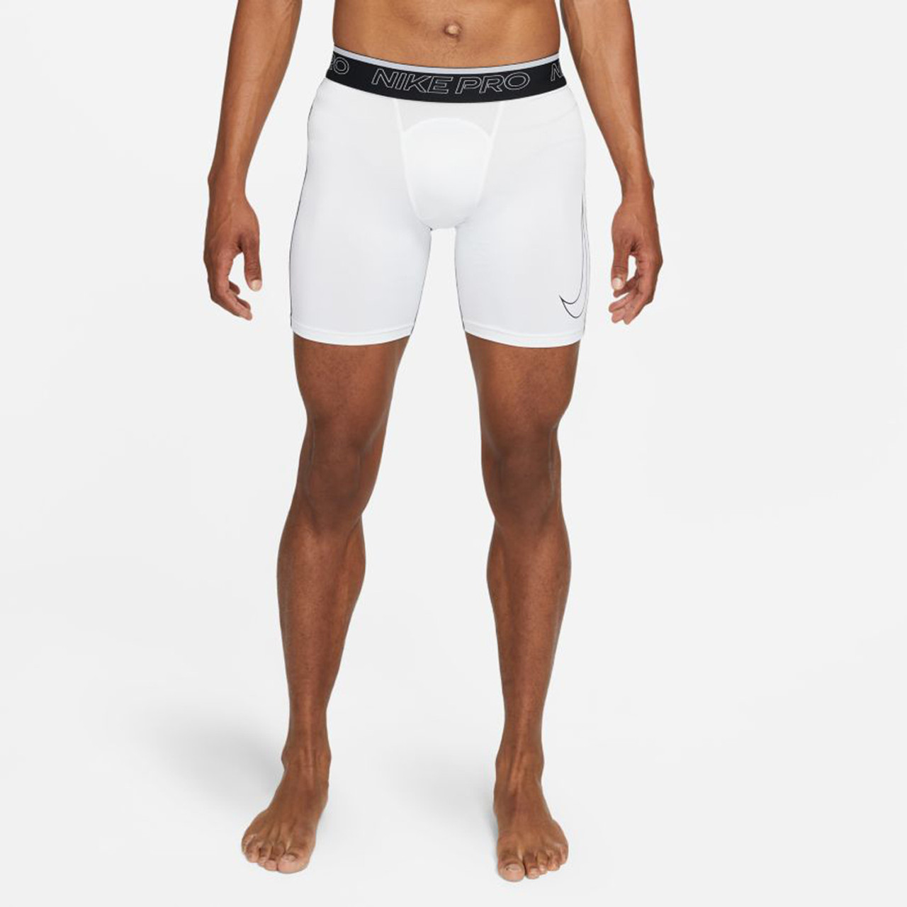 ◆Nike◆ Pro Men's Dry Fit Brief Shorts Nike Men's Pro Dri-FIT Compression Short - White / Black