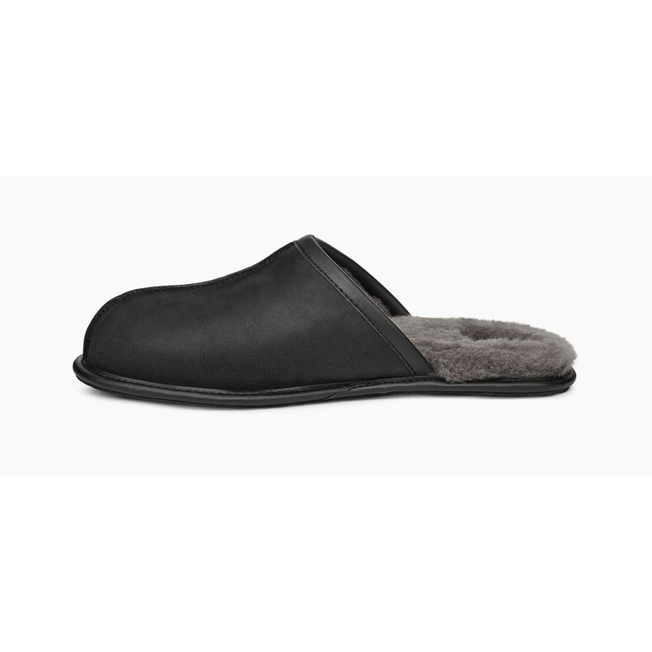 Ugg Men s Scuff Leather Slippers Black TYLER S