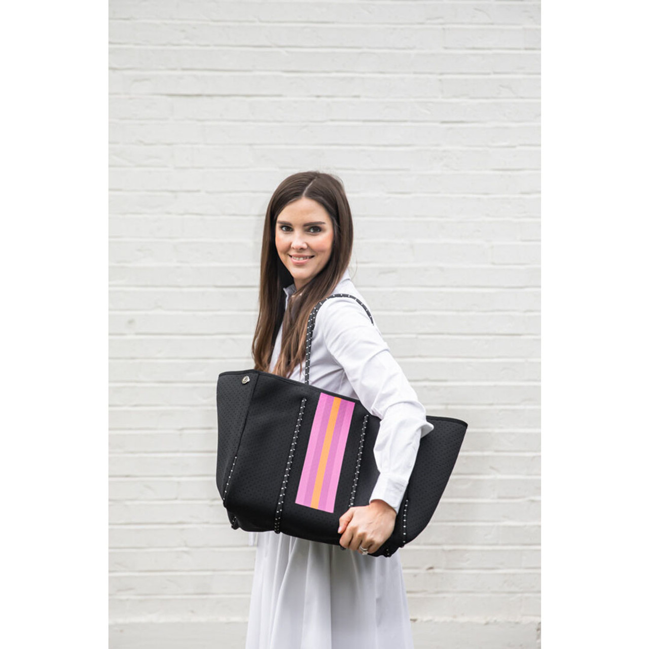 Parker and Hyde Black Stripe Hyde Tote