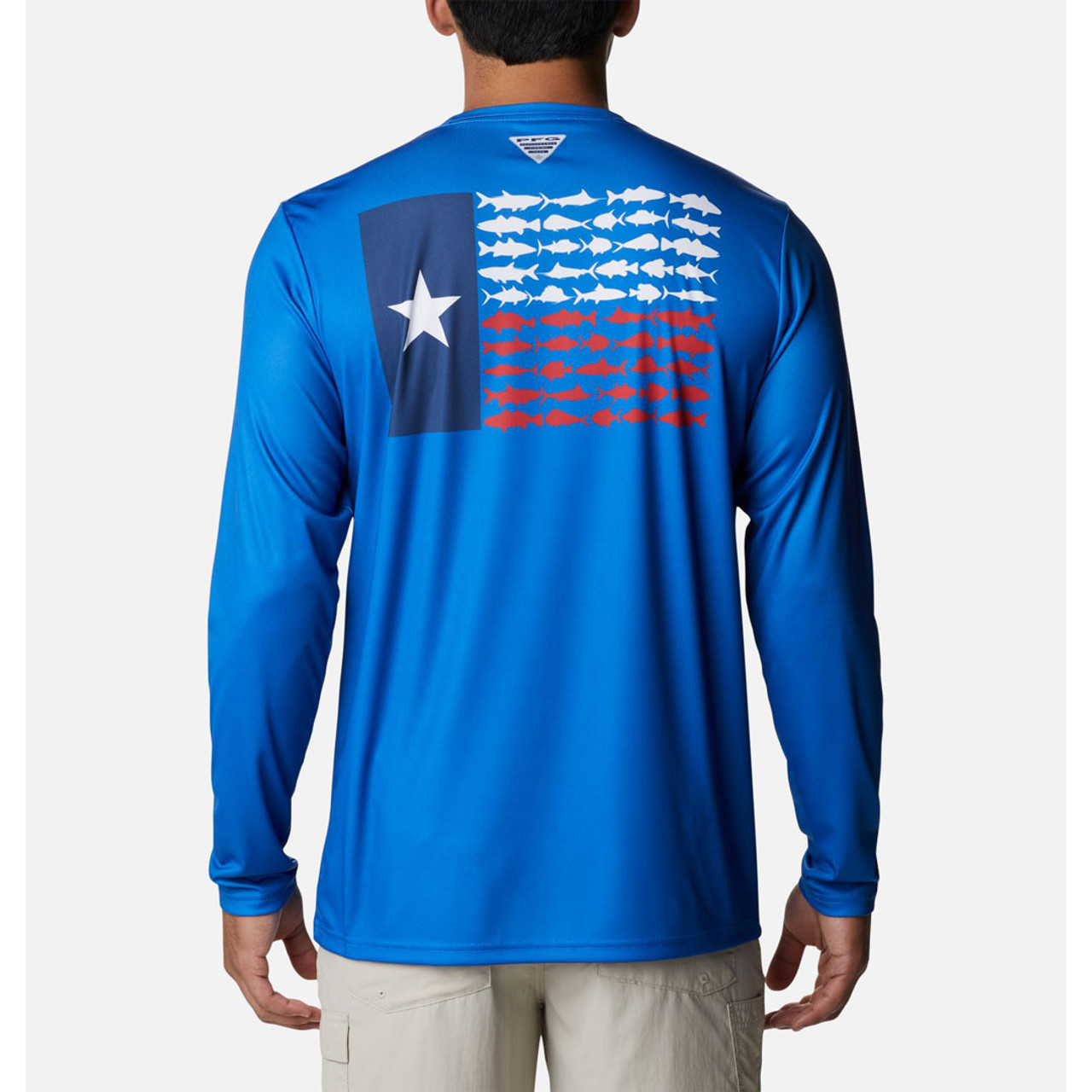 Columbia Men's Terminal Tackle PFG Fish Flag Long Sleeve Shirt $ 40