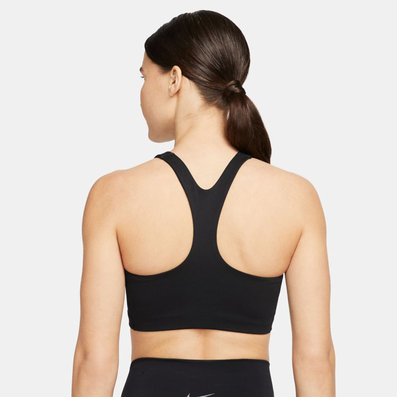 Black High Neck Medium Support Sports Bras.