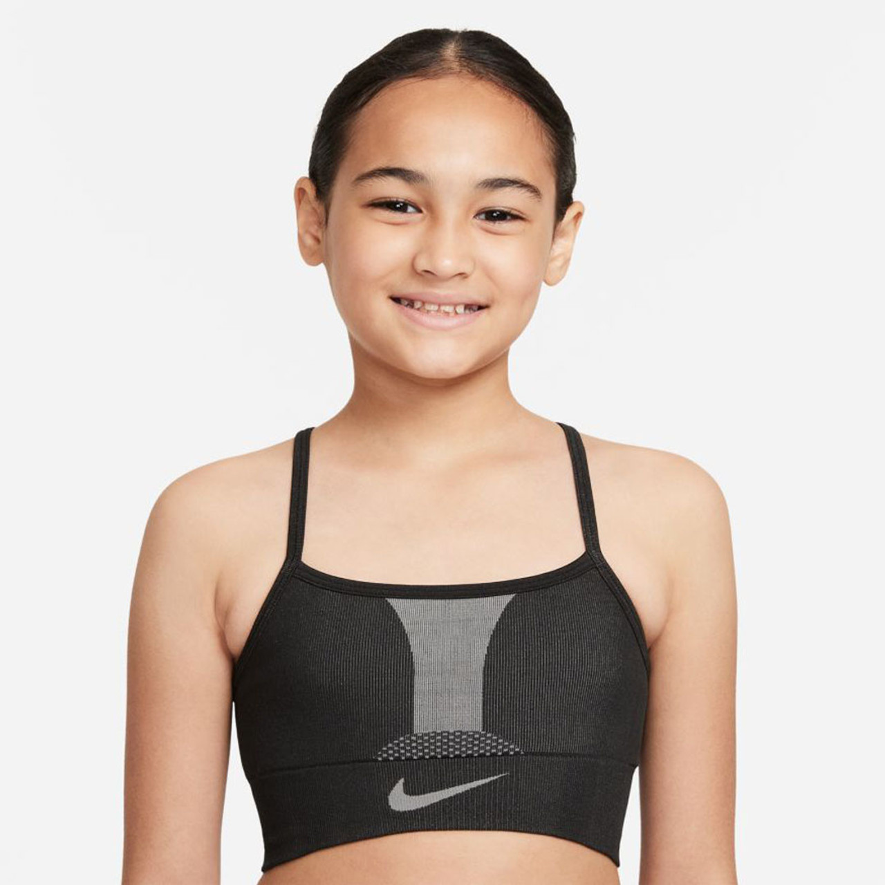 New Nike Girls' Seamless Sports Bra Dri-FIT technology ZS-Small