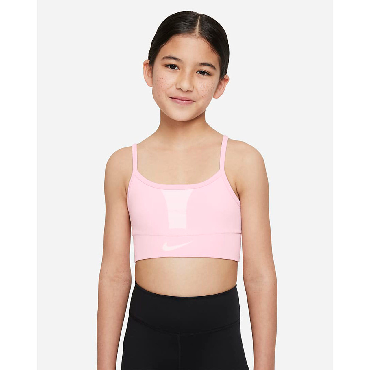 Nike Girl (Kids) Pink/White Built-in Sports Bra Training Tank (CJ7556)  M/L/XL