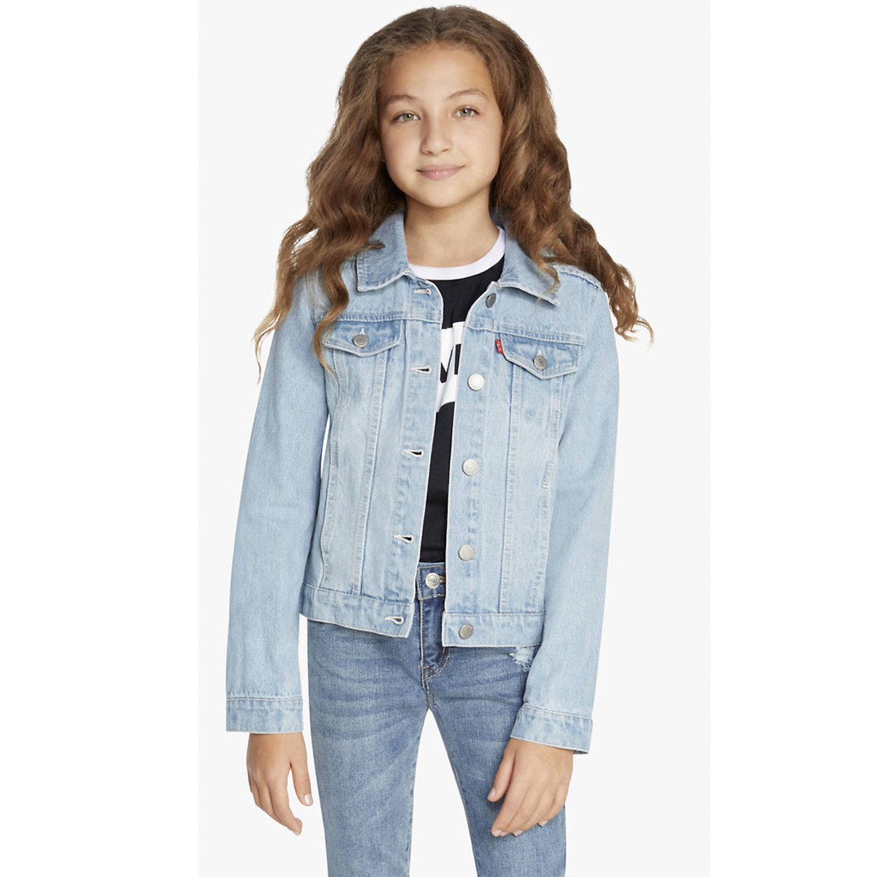 Polo Ralph Lauren Big Girls Lightweight Denim Trucker Jacket - Macy's