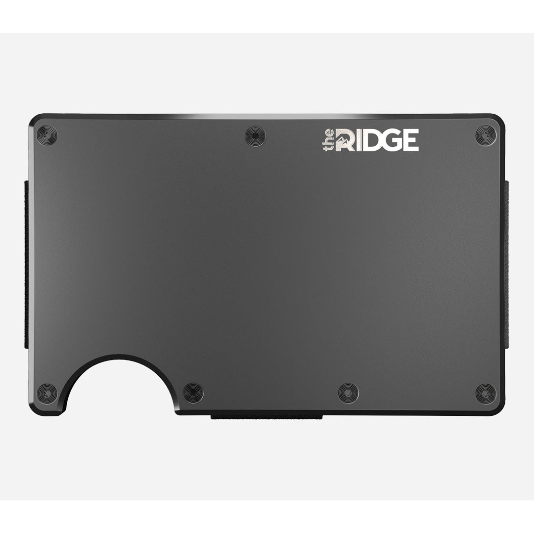 the RIDGE アルミニウム マネークリップ ガンメタル The Ridge Gunmetal Aluminum Money Clip Wallet | TYLER'S
