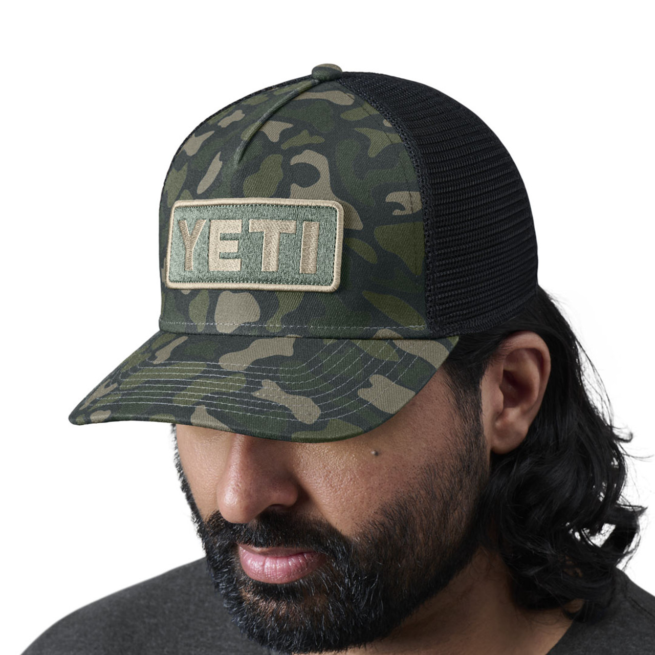 YETI Logo Full Camo Trucker Hat $ 25