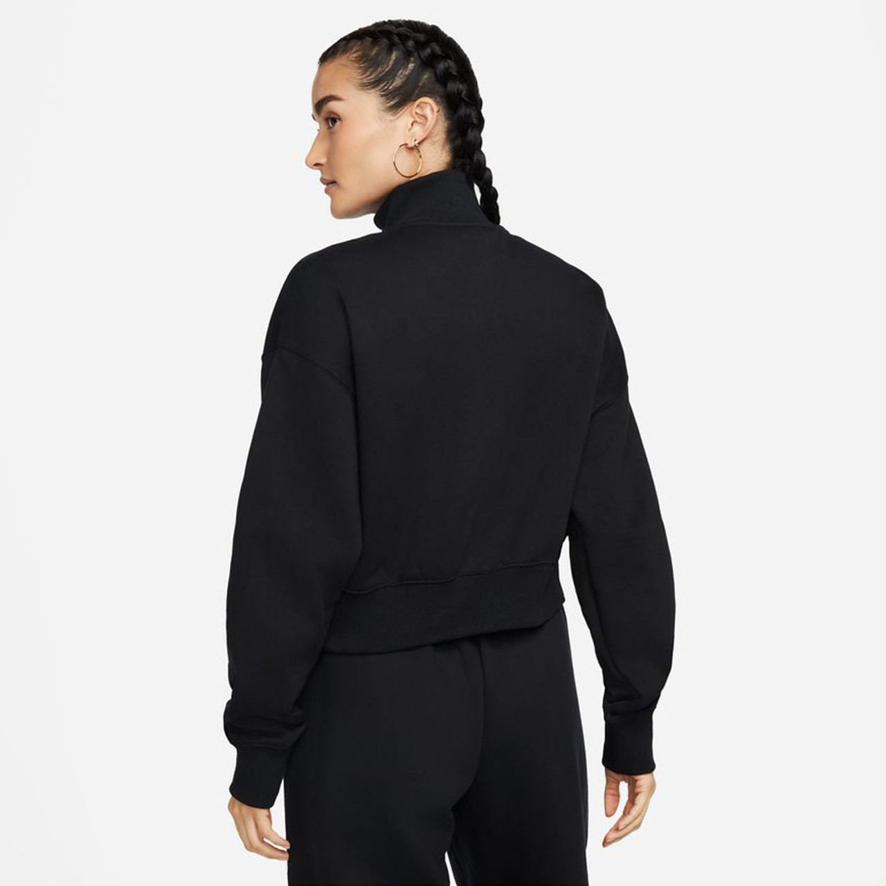 Sportswear Fleece Oversized 1/2-Zip Crop Sweatshirt