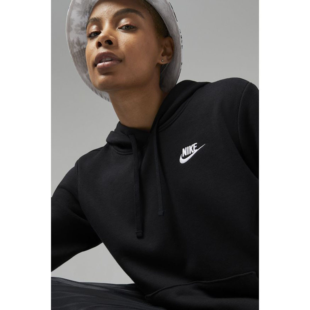 nike women's club fleece pullover hoodie