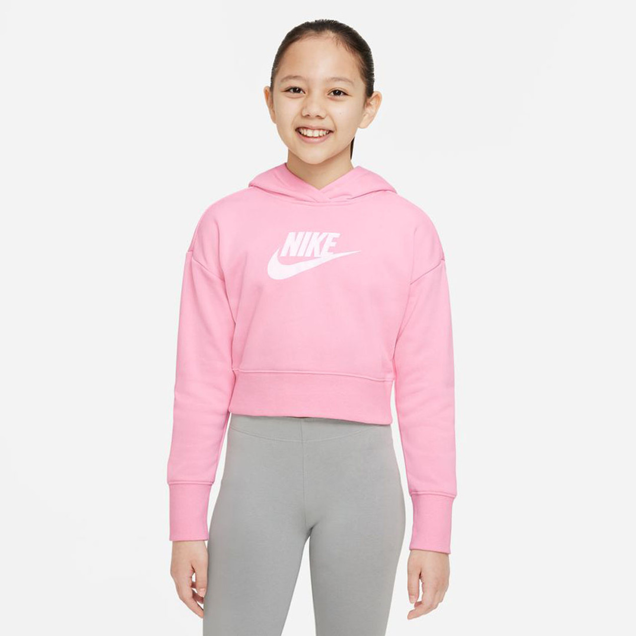 Girls Sportswear Club French Terry Cropped Hoodie