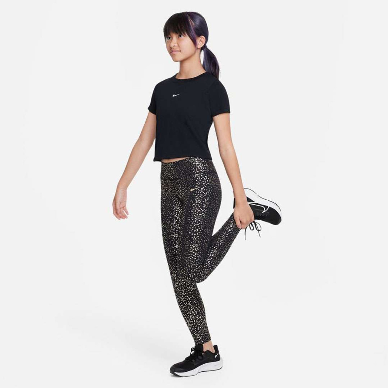 Nike metallic sales logo leggings