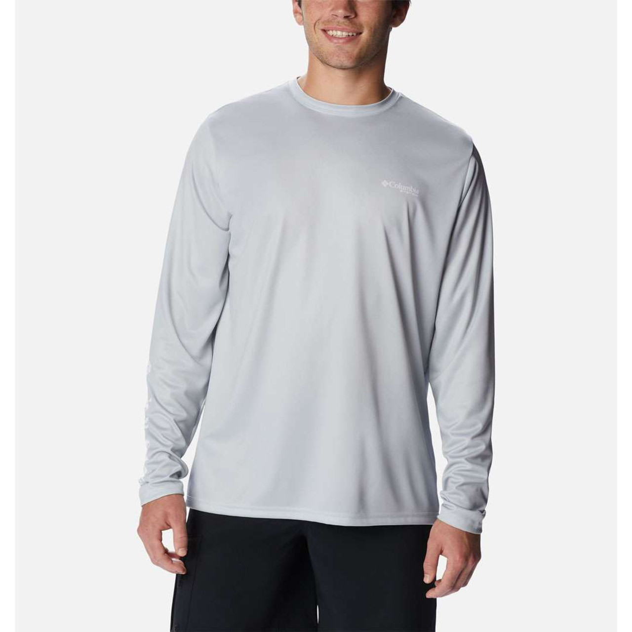Columbia Men's Super Terminal Tackle Long Sleeve Shirt, Cool Grey PFG Camo,  Medium