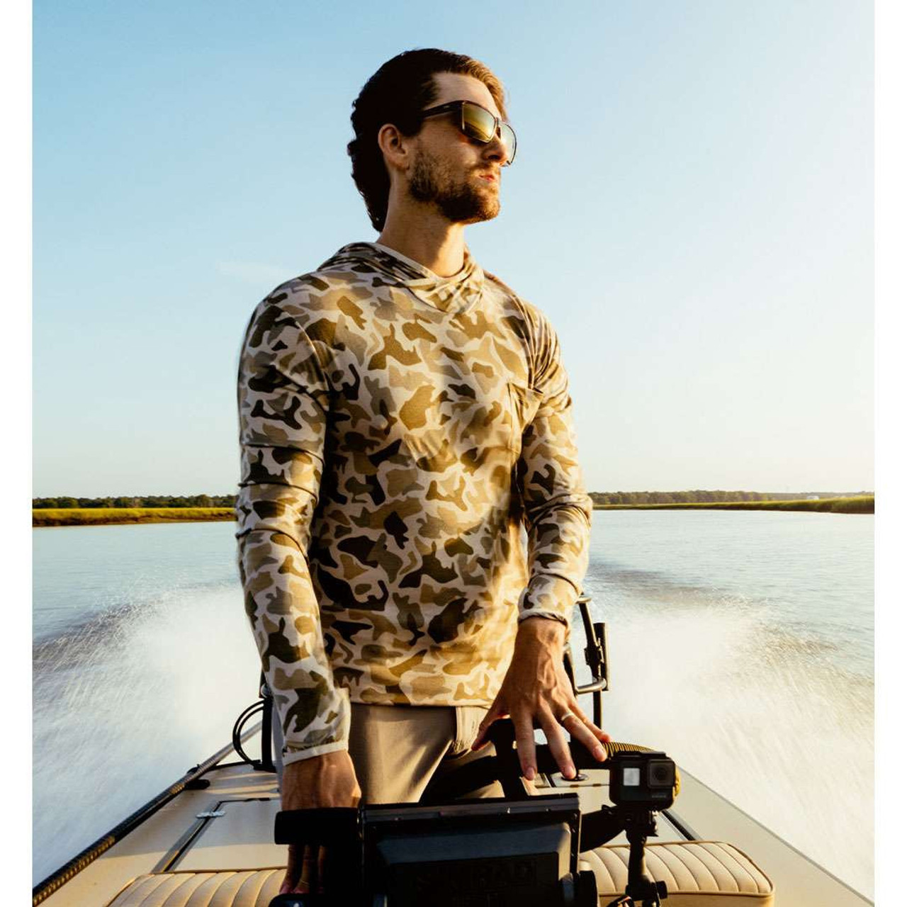 Free Fly Men's Bamboo Lightweight Camo Hoodie