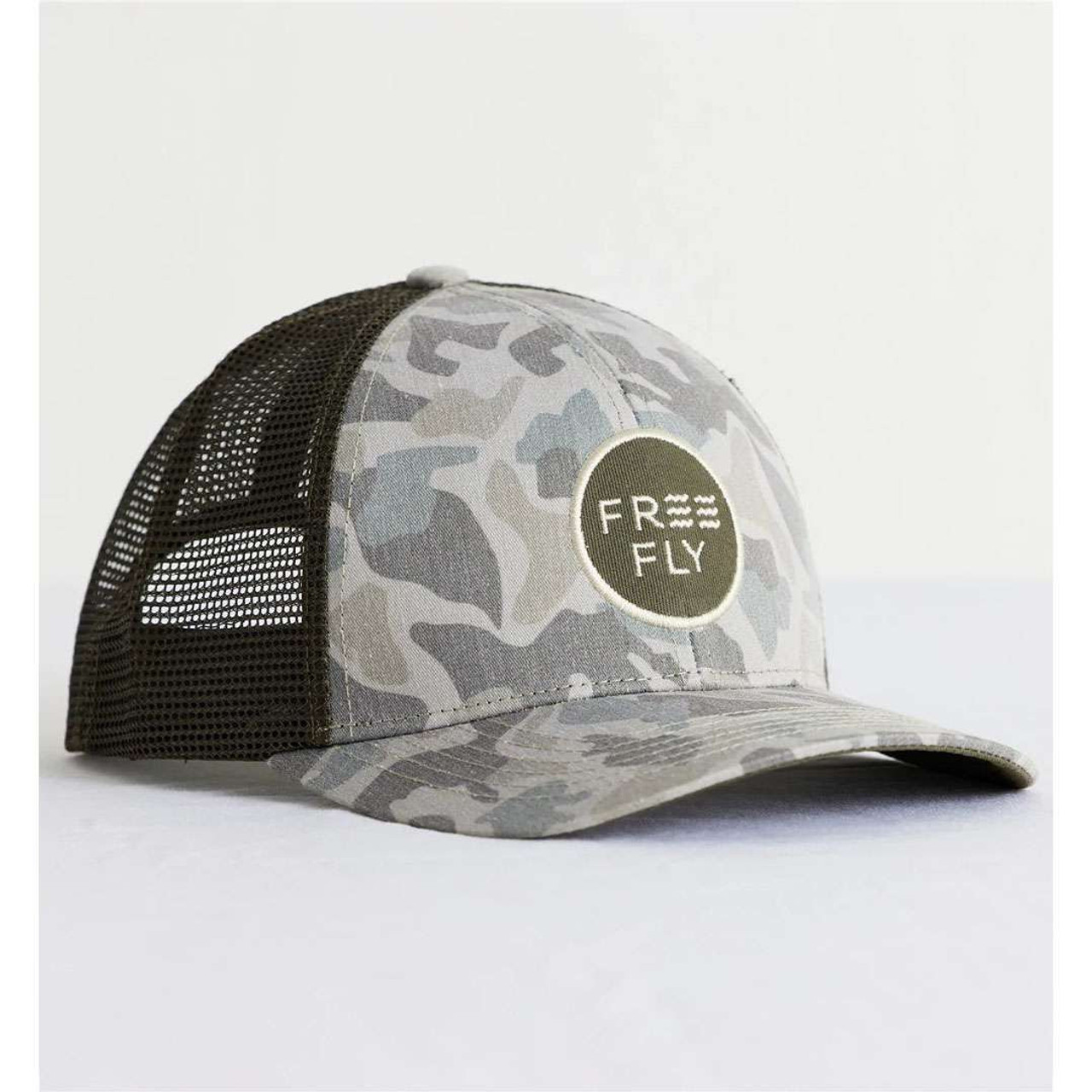 Free Fly Camo Trucker Hat - Barrier Island Camo