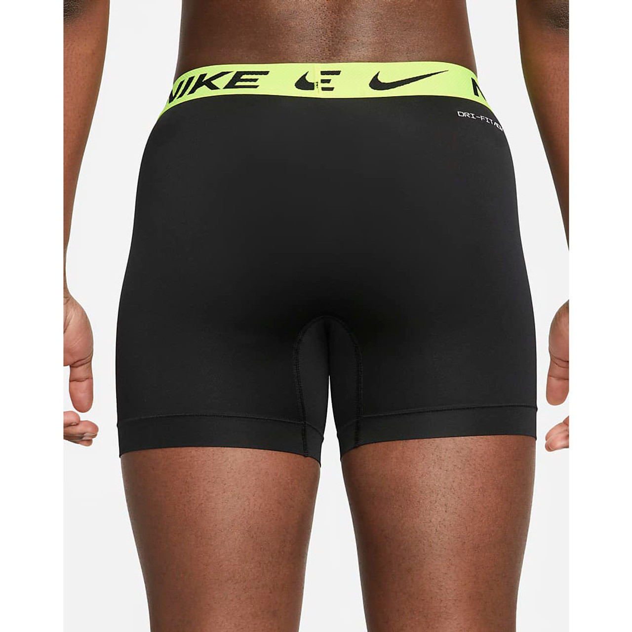 Nike Mens Dri-FIT Reluxe Boxer Briefs 2 Pack Black XL
