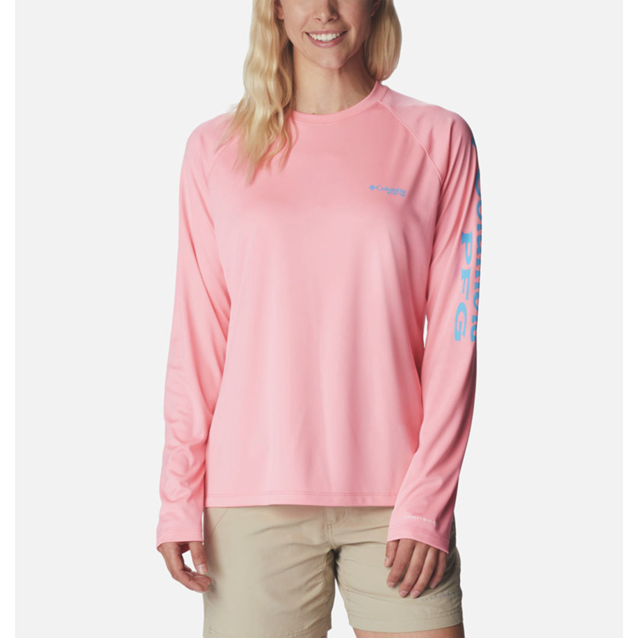 Columbia Girls' PFG Super Tidal Long Sleeve Shirt - XL - PinkPrints