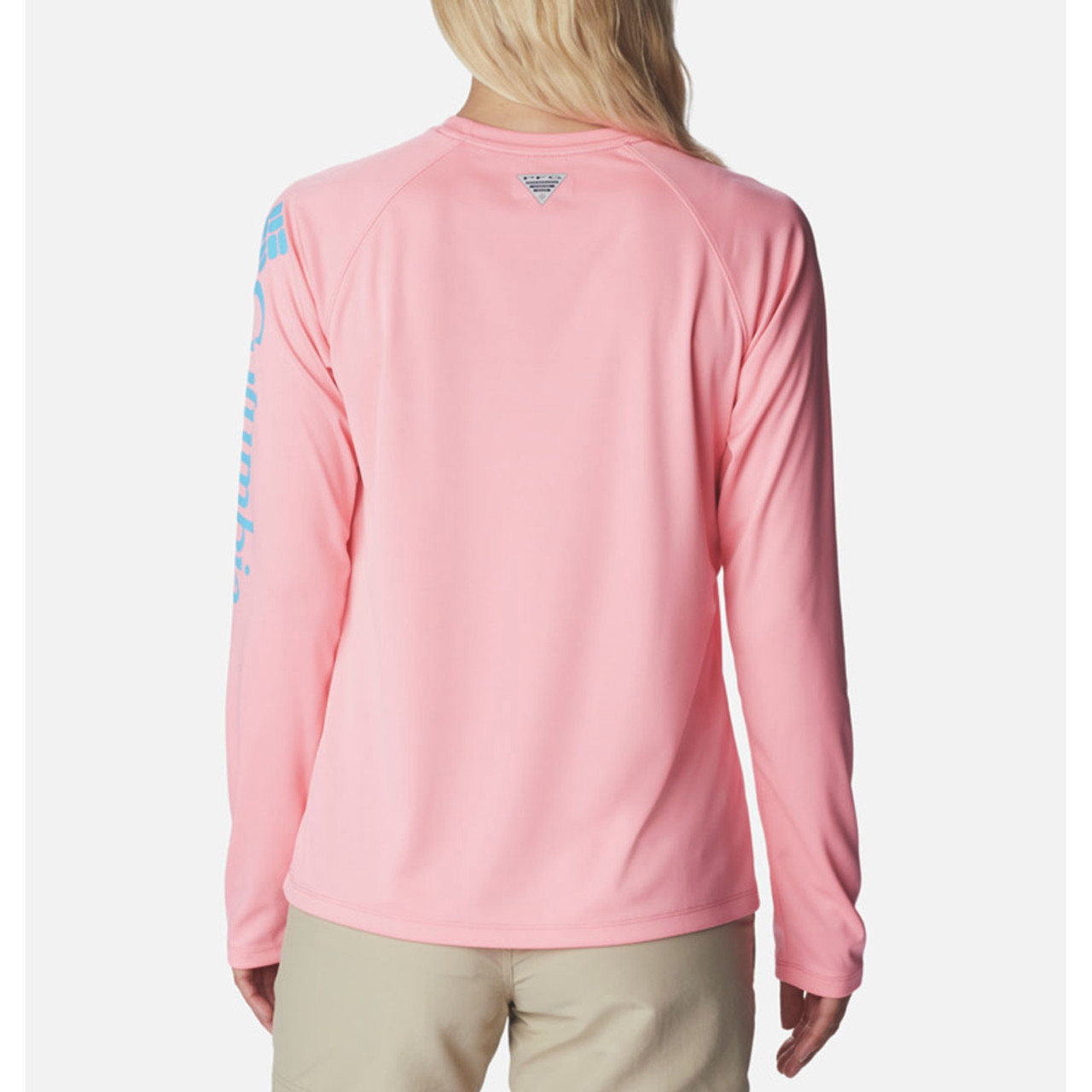 Columbia PFG Fleece Shirt Girl XL 18/20 Fishing Pullover Pink 1/4 Zip Pocket