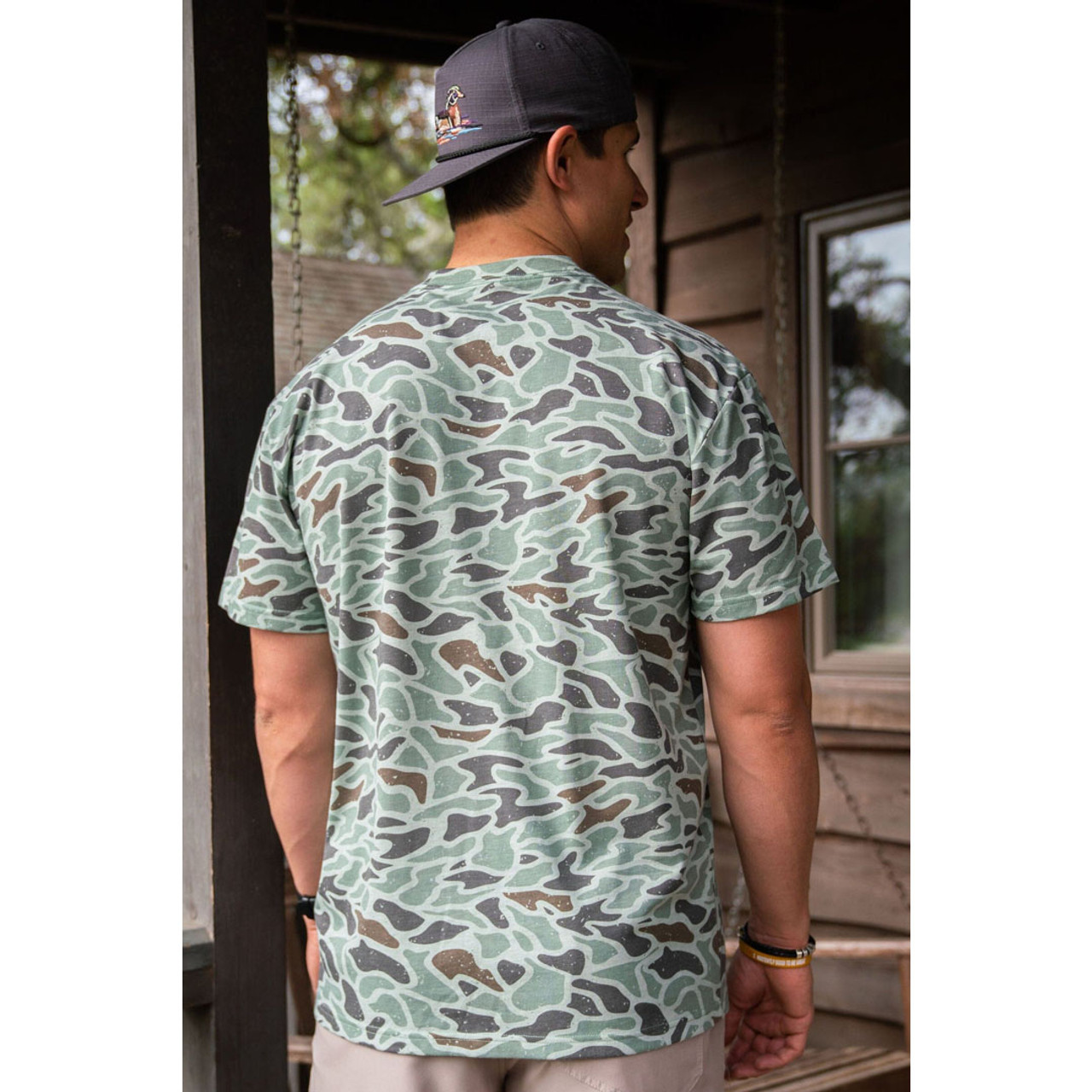 Burlebo Performance Button Up - Retro Duck Camo