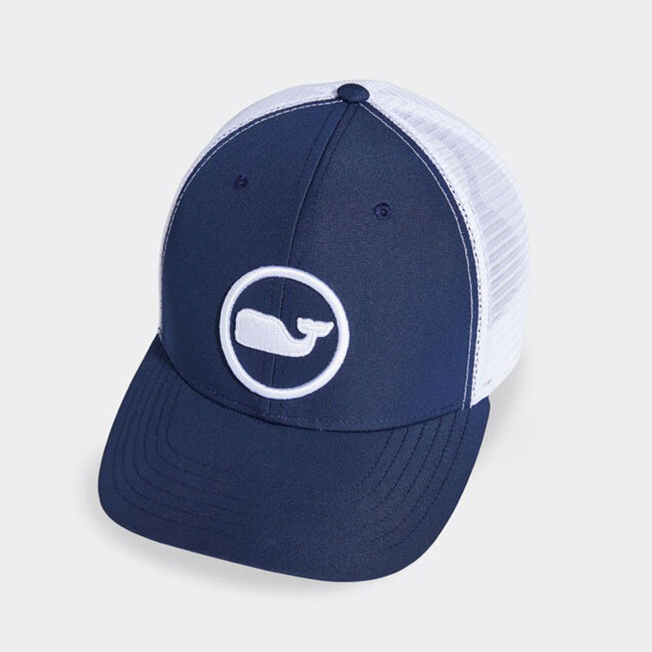 Vineyard Vines Men's Whale Logo Leather Strap Baseball Hat