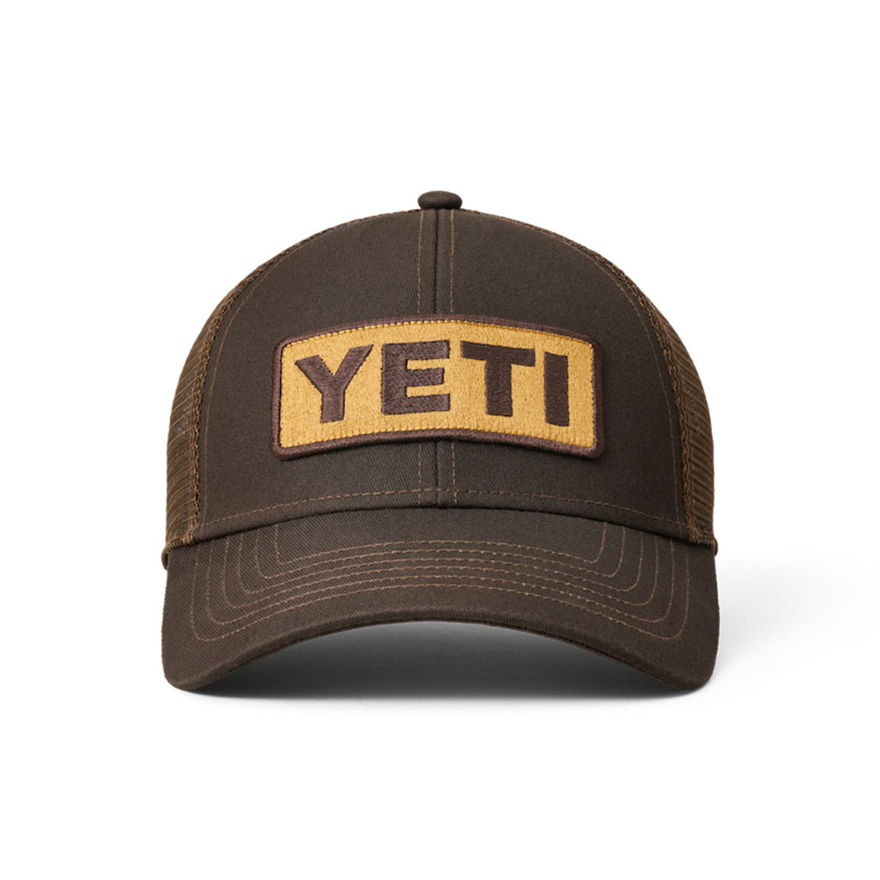 YETI Camo Logo Badge Low Pro Trucker Hat Beige - KHAKI