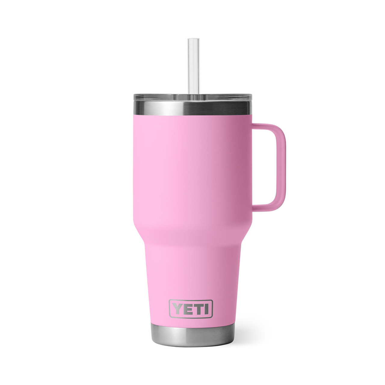 Yeti Power Pink 35oz Rambler Mug Cup w/ Straw Lid New w/ Sticker