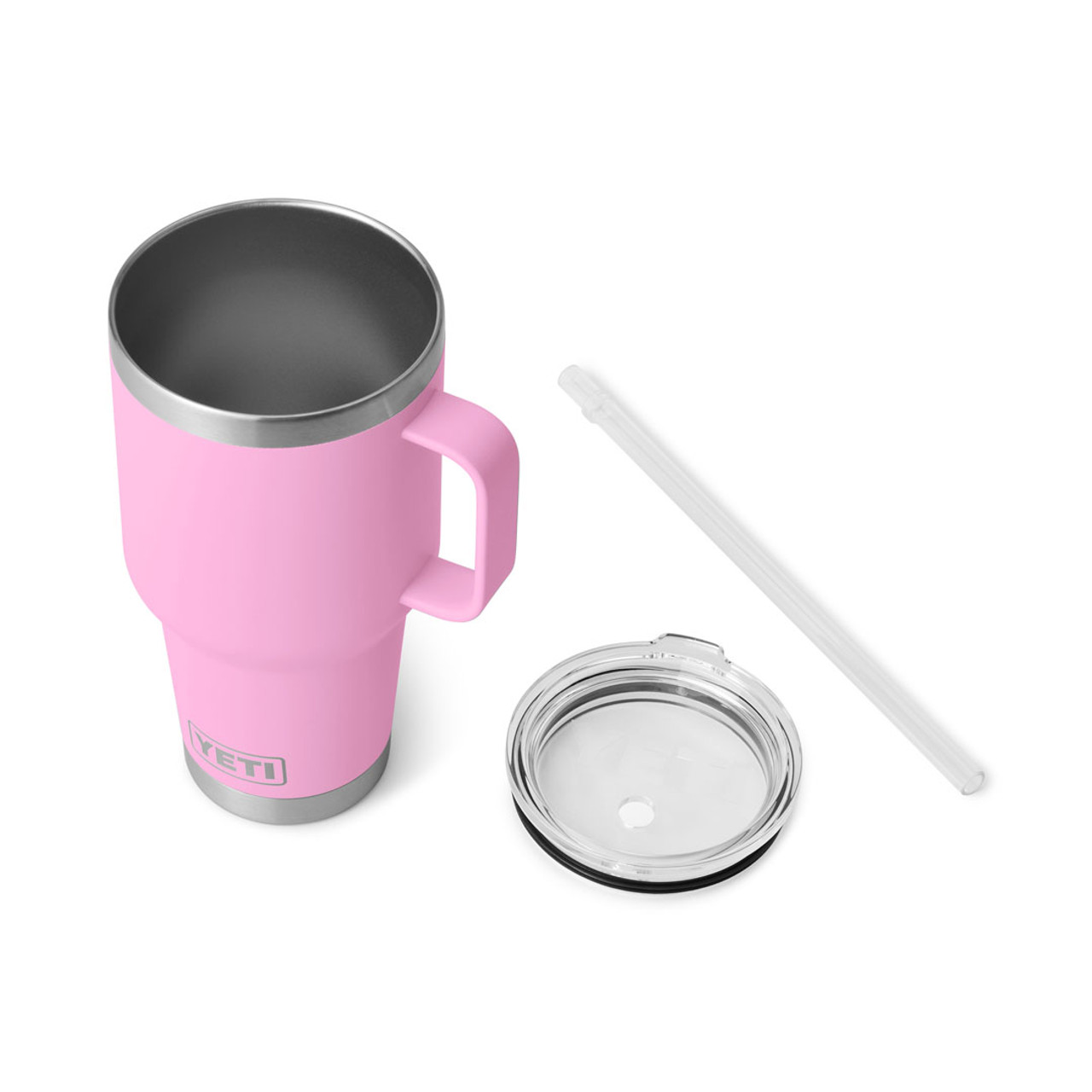 YETI Rambler 35 Oz Mug with Straw Lid in Power Pink