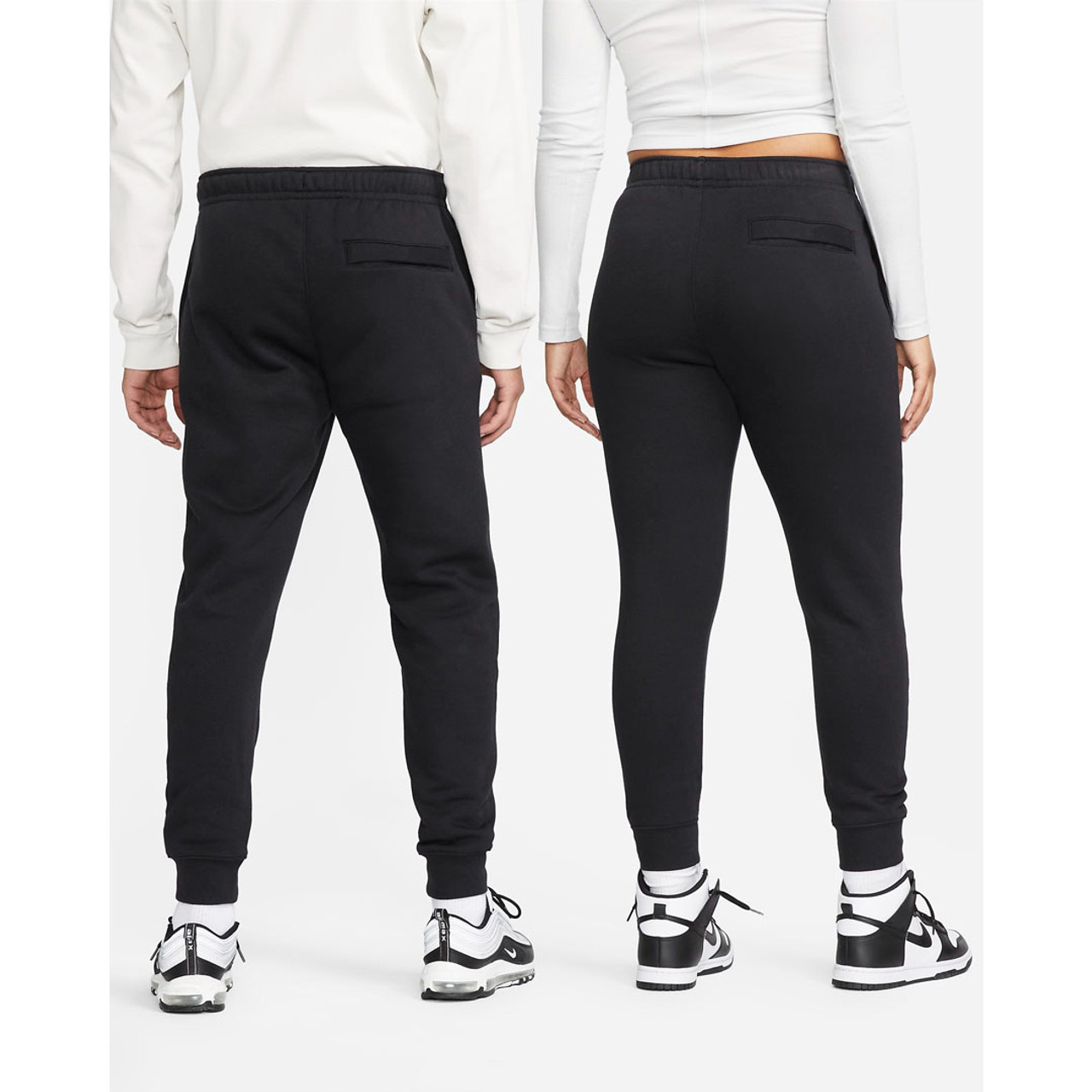 Nike, Sportswear Club Fleece Women's Mid-Rise Slim Joggers, Black/White