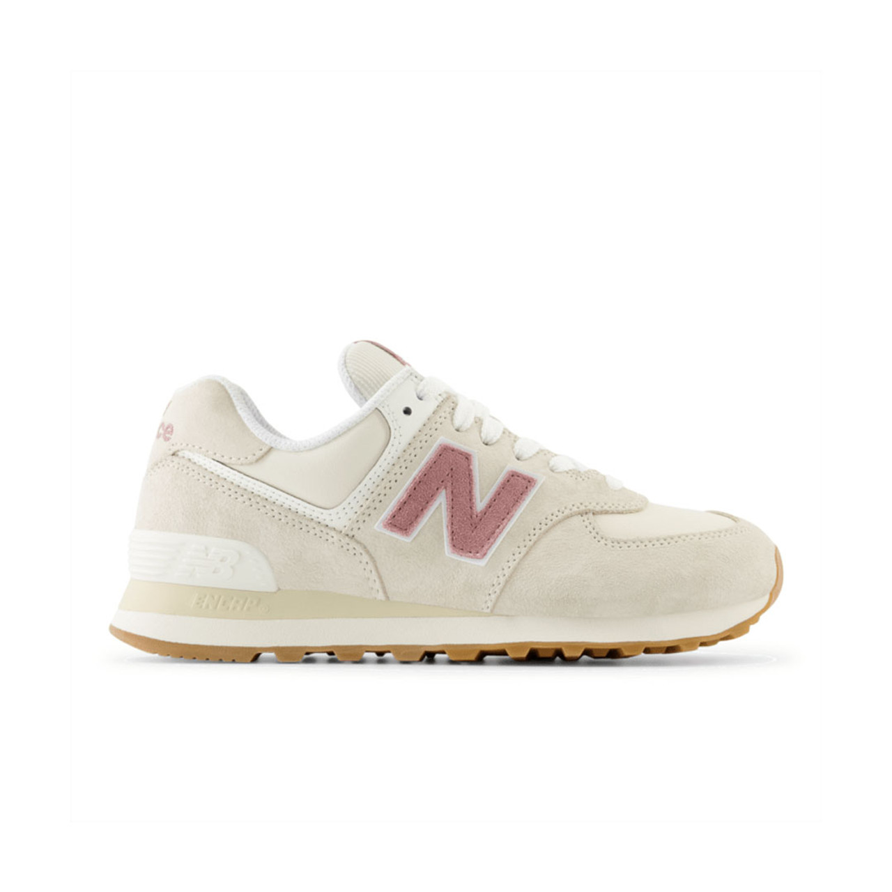 New Balance Women's 574 Shoes - Linen/Rosewood