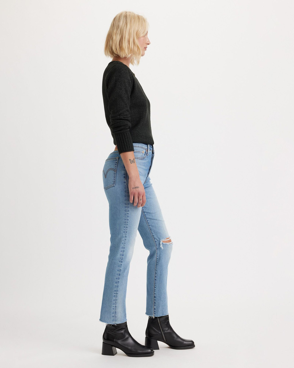 Women's Black Wedgie Straight Leg Jeans