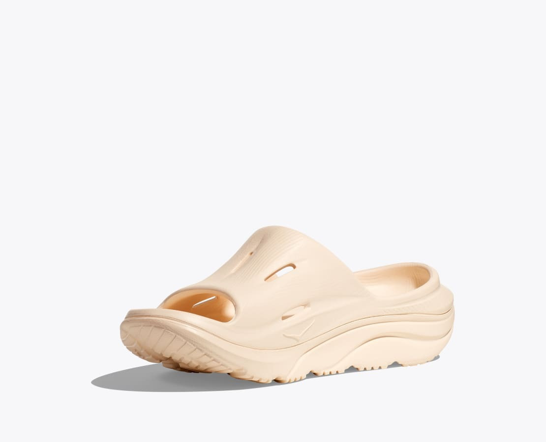 Hoka Pale Beige Foam Slide Sandals HOKA U Ora Recovery Slides | Men & Women | SVD USA main image 2