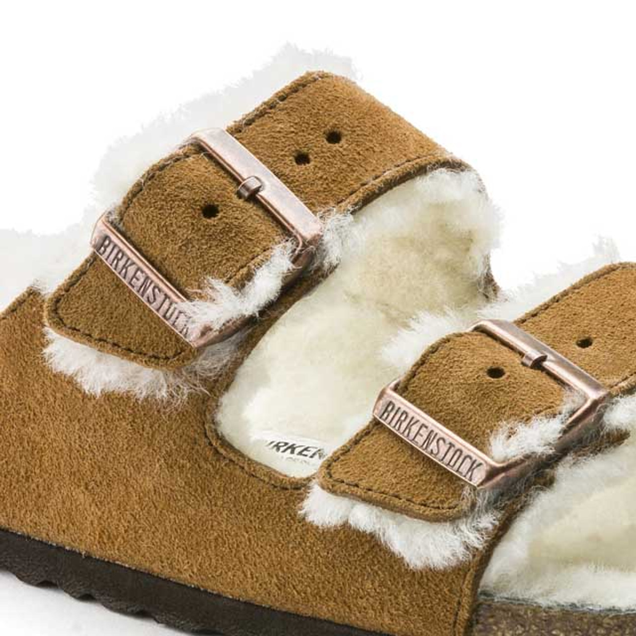 新品 BIRKENSTOCK ARIZONA SHEARLING Birkenstock Sandals Arizona Shearling Stone Coin Suede Leather