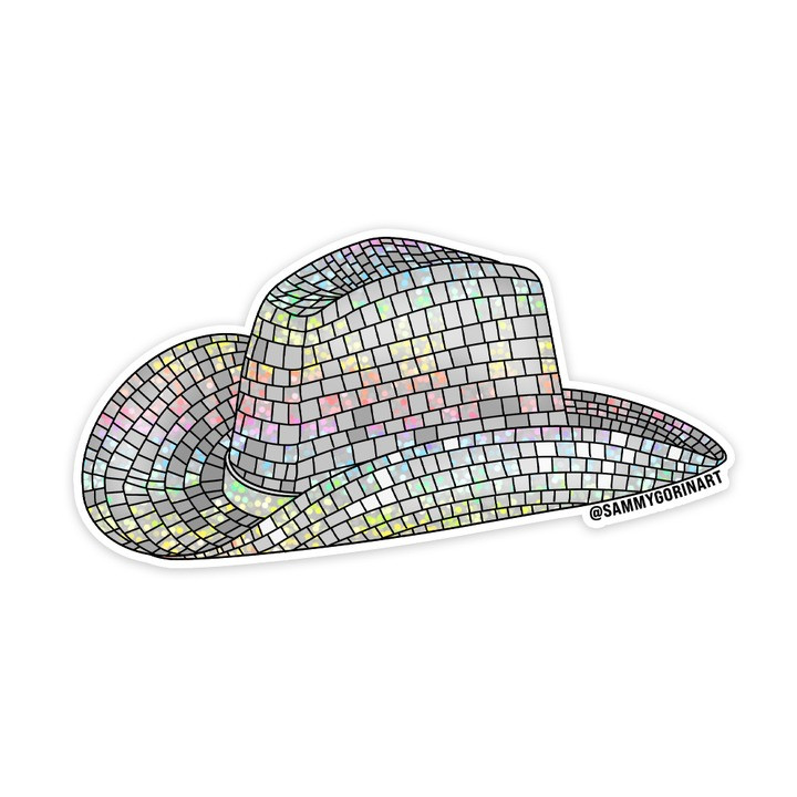 Sammy Gorin Disco Ball Cowboy Hat Glitter Sticker | TYLER display picture 3