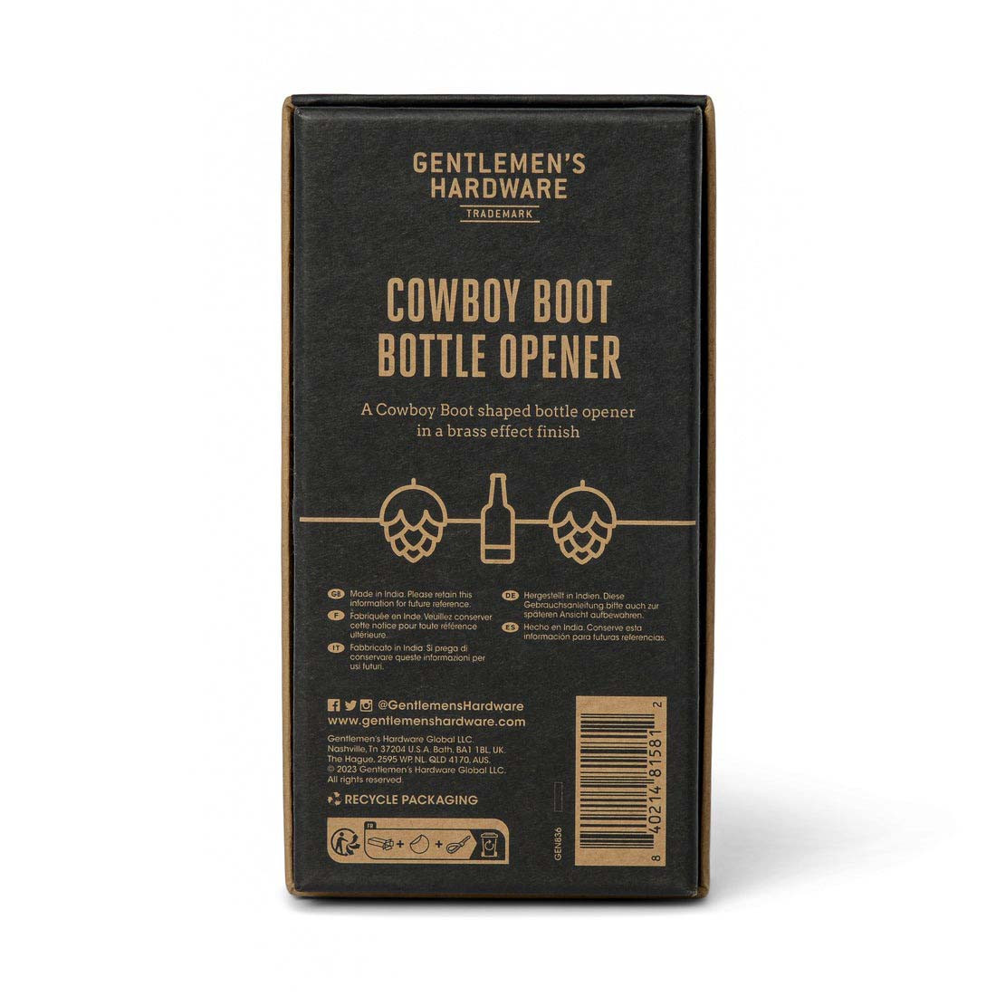 Gentlemen's Hardware Cowboy Boot Bottle Opener - Thumbnail 5