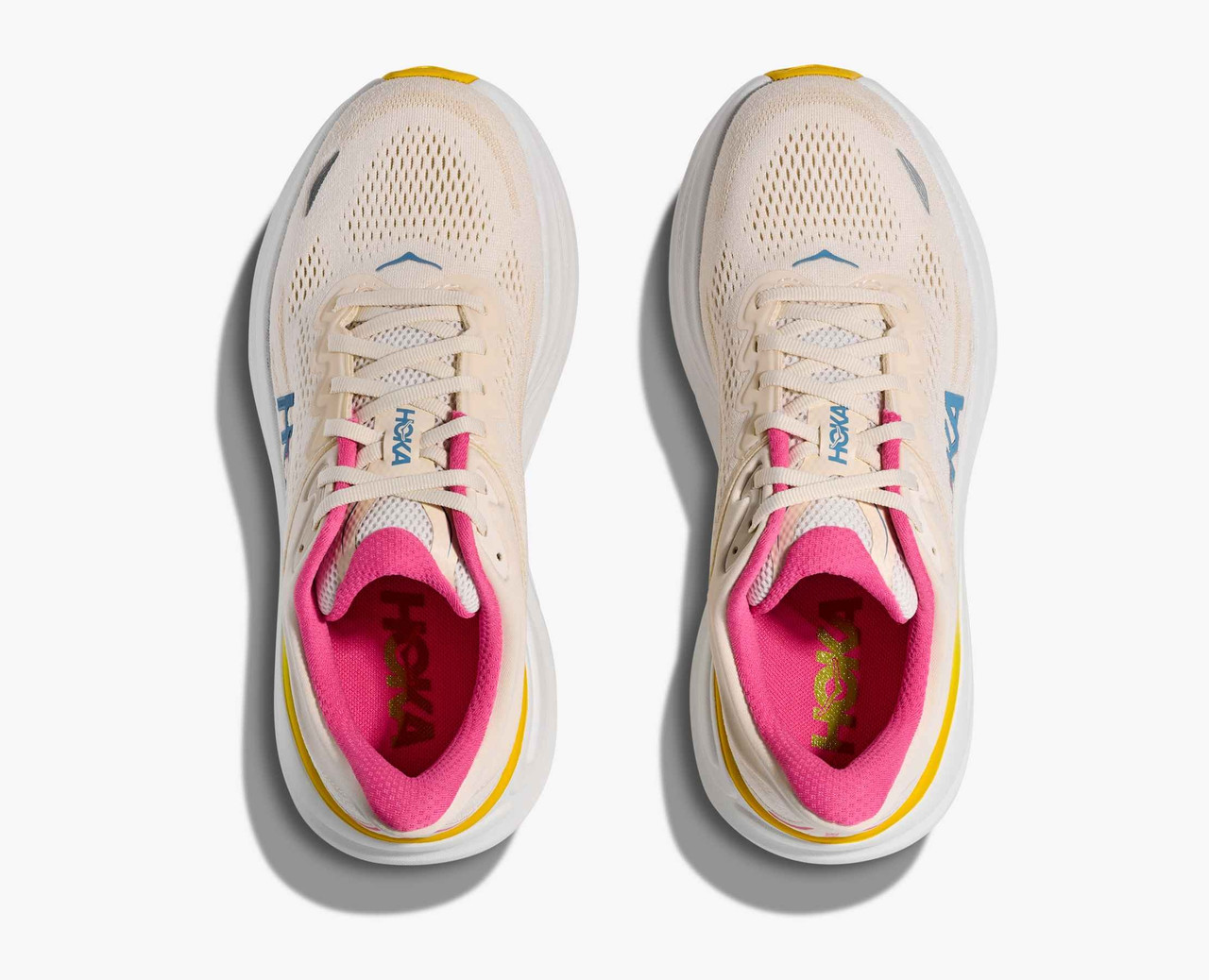 Hoka Black Shoes with Pink and Yellow Midsole Accent Women main image 4