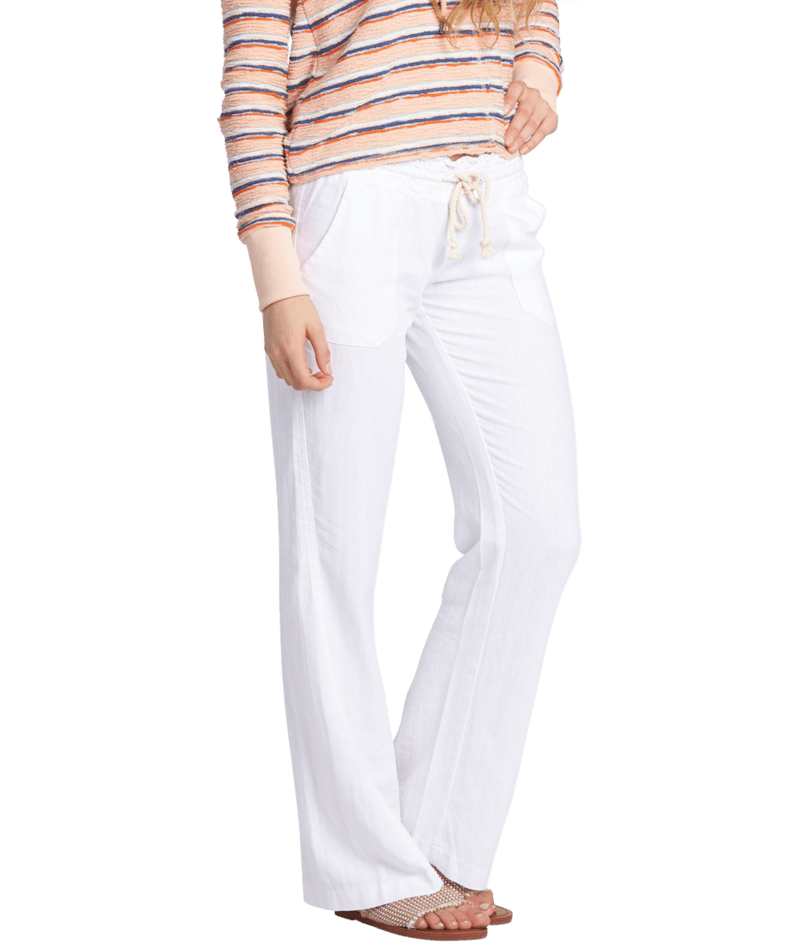 Roxy Oceanside Pant – Pantaloni Donna In Misto Lino E Viscosa, Vestibilità Easy, Con Logo Ricamato - 2