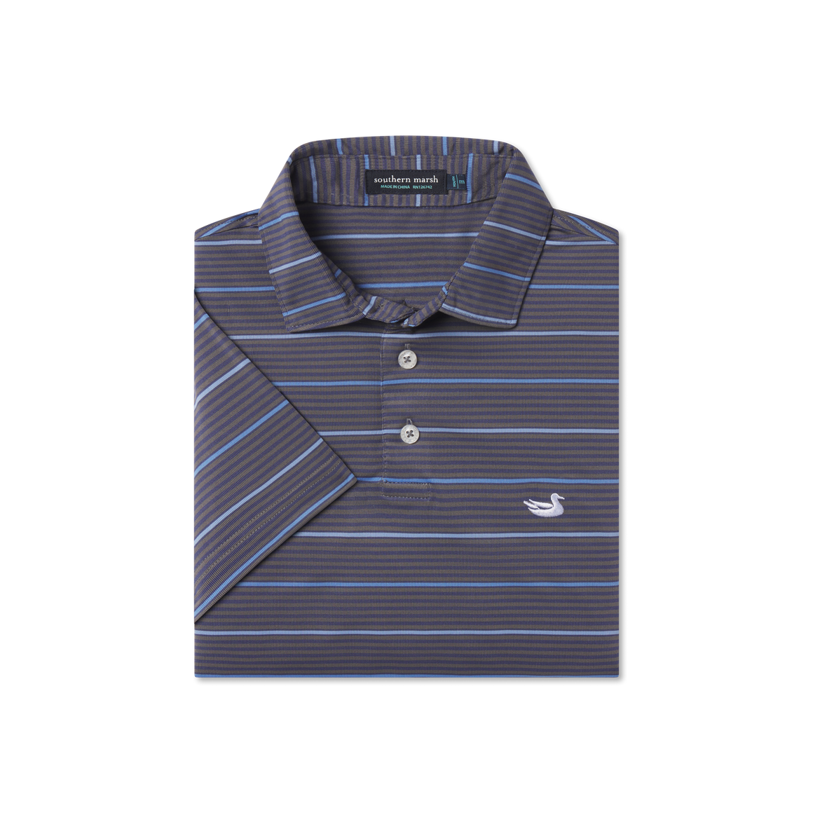 Southern Marsh Boys' Gridiron Stripe Performance Polo TYLER'S