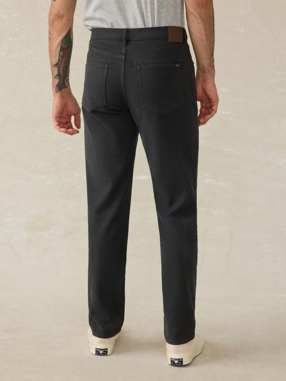 Faherty Mens Stretch Terry 5-Pocket Pant - Onxy Black main image 1