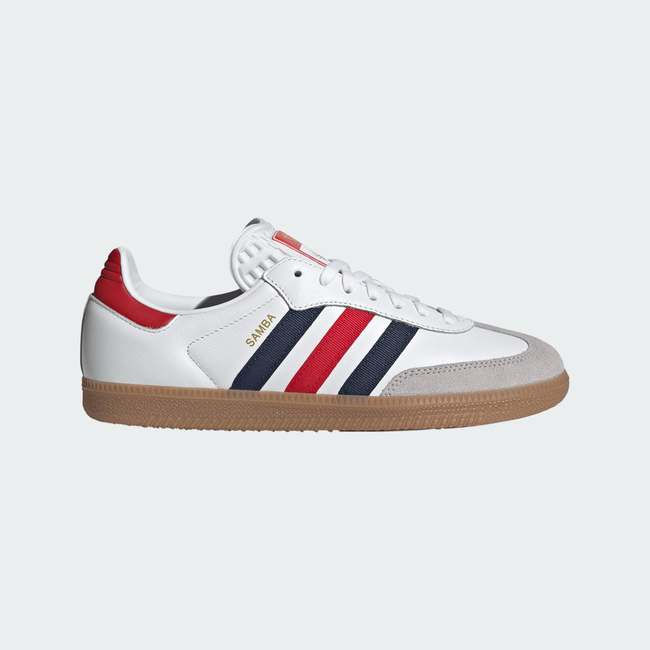 adidas red white and blue sneakers
