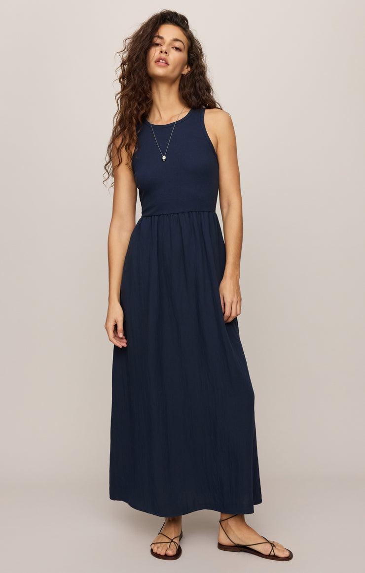 knee length dresses for ladies MNG Beige Ribbed Midi Dress main image 1