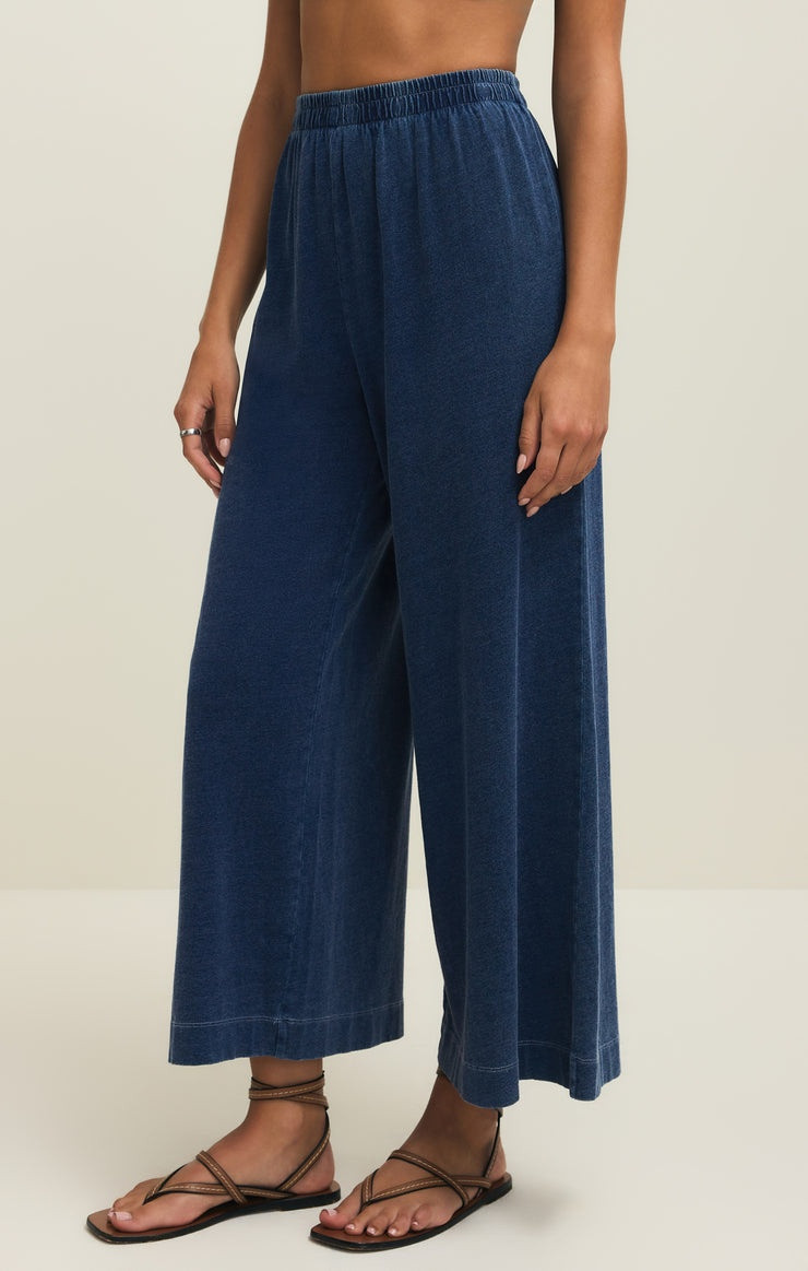 Z Supply Women's Scout Jersey Denim Wide Leg | TYLER'S