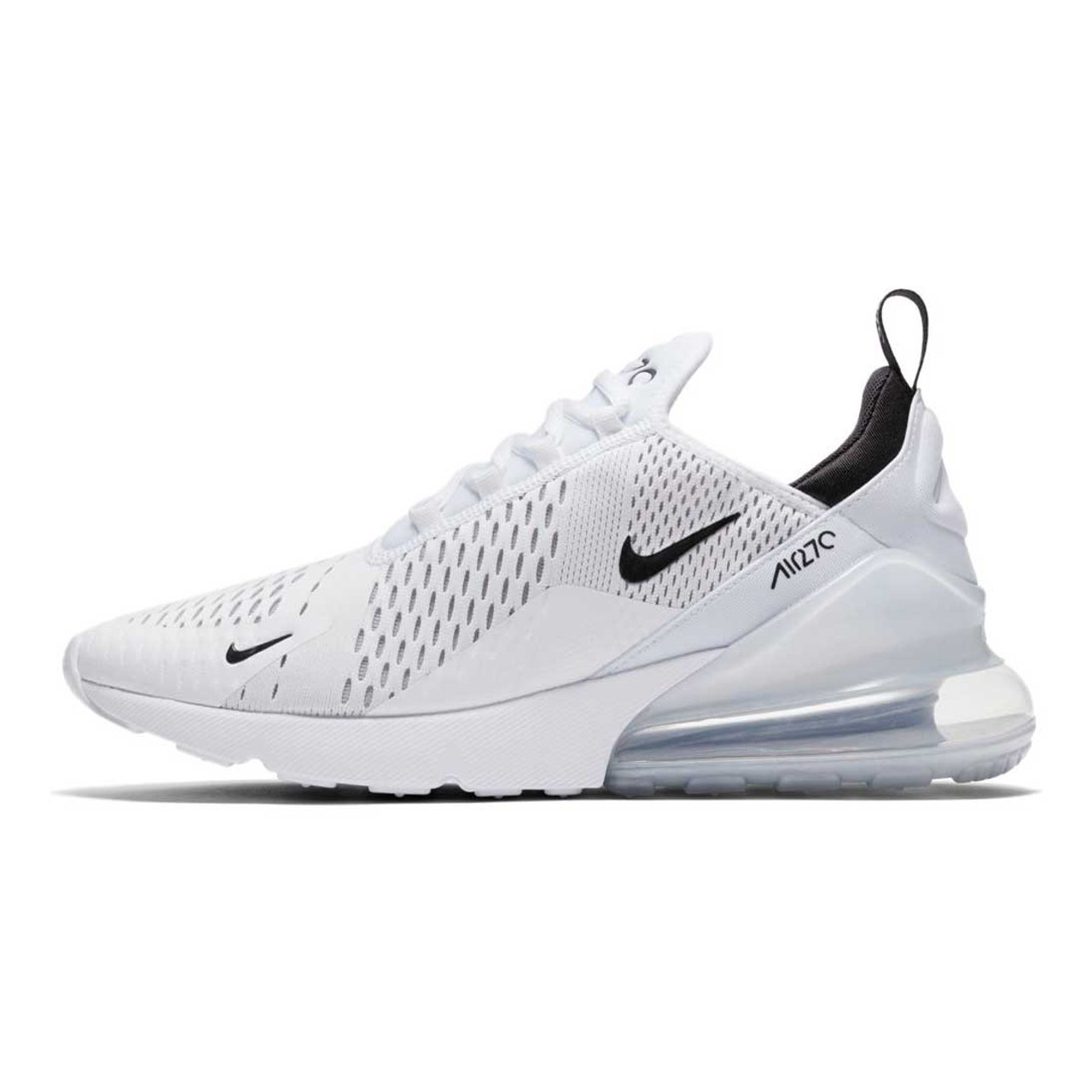 JECR'S | Nike Men's White/Black Air Max 270 Shoes $ 159.99 | nike air zoom grade background