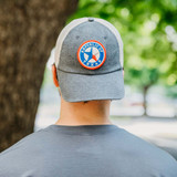 Charcoal/Ivory Republic of Texas Patch Trucker Hat