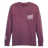 TYLER'S Berry Long Sleeve Comfort Color Pocket Tee front