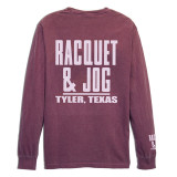 Racquet & Jog Berry Long Sleeve Comfort Color Pocket Tee